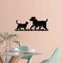 Wallity Best Friends Escultura de Pared de Metal Negra 27 x 70 cm